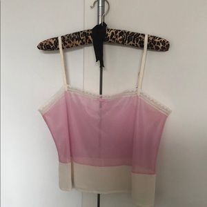 Miu Miu mesh and lace cami